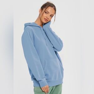 Joy Lab Women's Fleece Hoodie Sweatshirt Light Blue Oversized